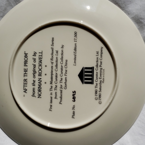 Norman Rockwell Plate "After The Prom" - Picture 2 of 5